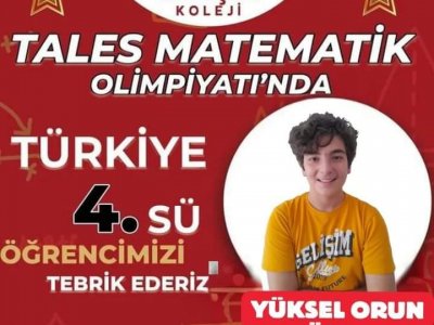 TÜRKİYE DÖRDÜNCÜLÜĞÜ GELİŞİM KOLEJİ'NDEN!