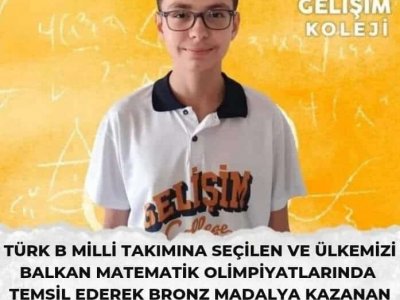 ÖĞRENCİMİZ BARTU ARSLAN BALKAN MATEMATİK OLİMPİYATLARI'NDA ALTIN MADALYA KAZANDI!