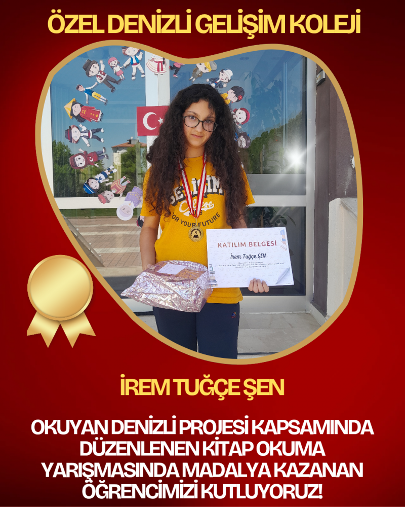 KİTAP OKUMA YARIŞMASINDA MADALYA!