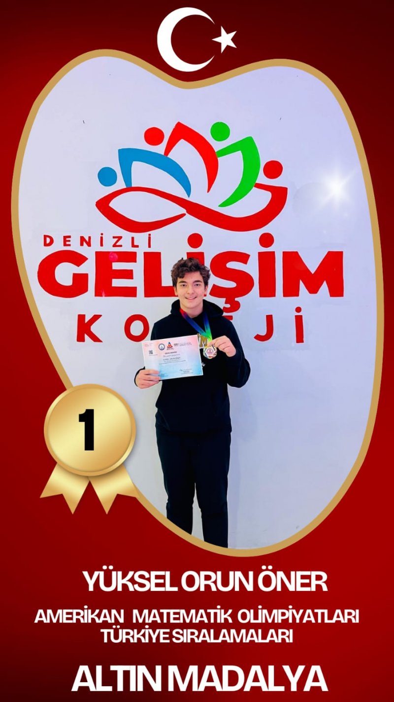 GELİŞİM KOLEJİ'NDEN AMERİKAN MATEMATİK OLİMPİYATLARI'NDA MADALYA REKORU!
