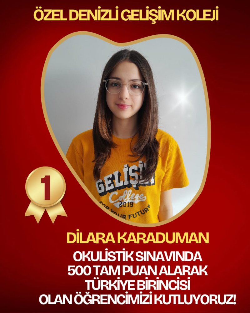 OKULİSTİK 7. SINIF TÜRKİYE BİRİNCİSİ GELİŞİM KOLEJİ'NDEN!